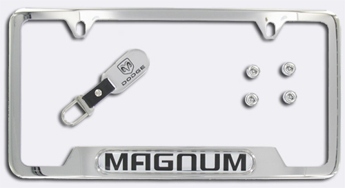 Camisasca Stainless Dodge Magnum Logo License Frame Kit
